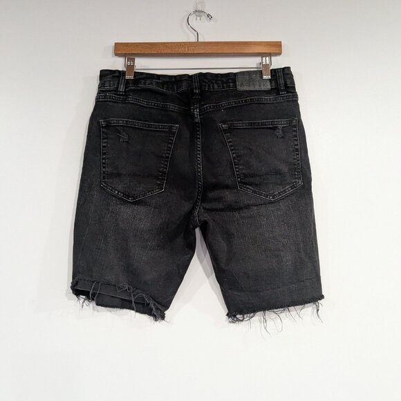 Aeropostale Slim Cut-Off Jean Shorts Jorts Black Size 32 - Picture 3 of 3